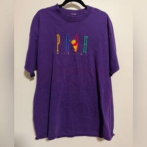 vintage POOH bear embroidered disney tshirt - fits like a size Large